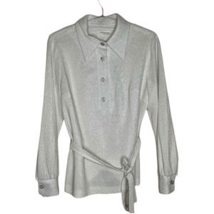 70's Metallic Shimmer Blouse with Belt